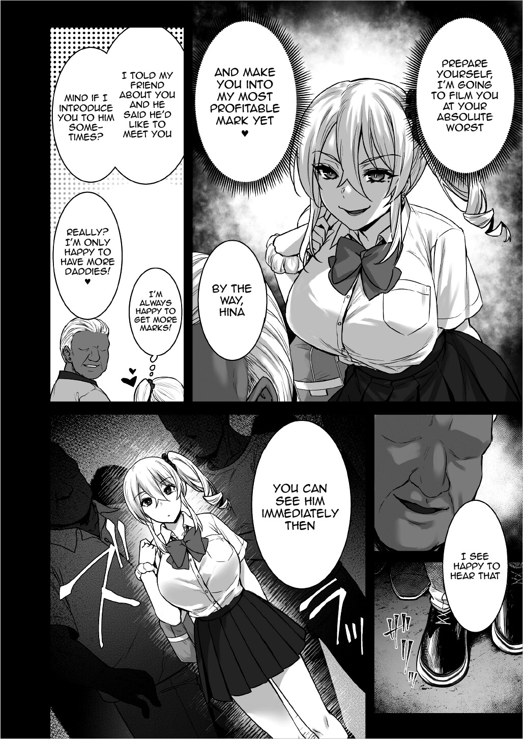 Hentai Manga Comic-Rental Breeding Old Men 4 ~Gang Banging A Gal As Punishment For Blackmailing Through Sugar Daddy Services~-Read-9